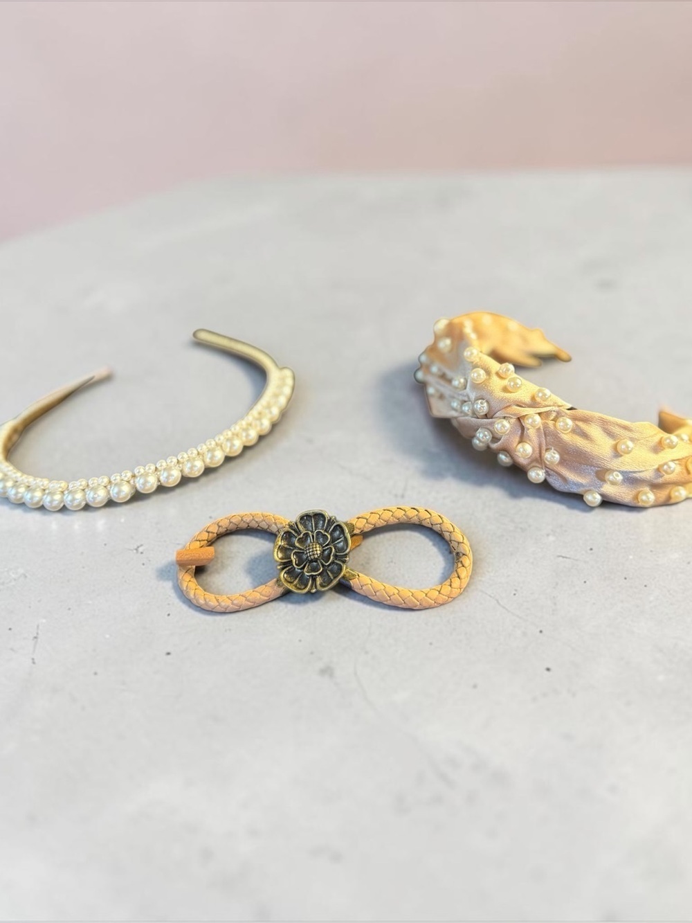 3 pc Headband and Ponytail Holder Set